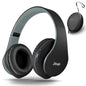 ZIHNIC Bluetooth Headphones Over-Ear, Foldable Wireless and Wired Stereo Headset Micro SD/TF, FM for Cell Phone,PC,Soft Earmuffs &Light Weight for Prolonged Wearing (Black)