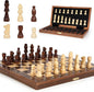 Magnetic Travel Chess Set 12-inch Wooden Magnetic Chess Board 2 Extra Queen Folding Chessboard for Storage Toys & Games for Adults Vintage Chess Game – Family Board Games Educational Toy Sets