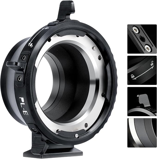 VILTROX PL-E Lens Adapter, Lens Converter Ring Camera Lens Mount Adapter Ring Compatible with PL Lenses to Sony E/NEX Mount Cameras A7S3/FS7/5/FX9 /A7R4/R3/a Series/Nex Series