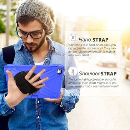 BRAECN iPad mini 5 Case,iPad mini 4 Case, Heavy Duty Shockproof Protective Rugged Case with Pencil Holder,Hand Strap,Kickstand, Shoulder Strap for iPad mini 5th/4th Generation 7.9 Inch for Kids