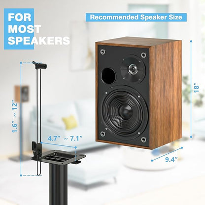 Rfiver Bookshelf Speaker Stands Pair from 32" to 43"
