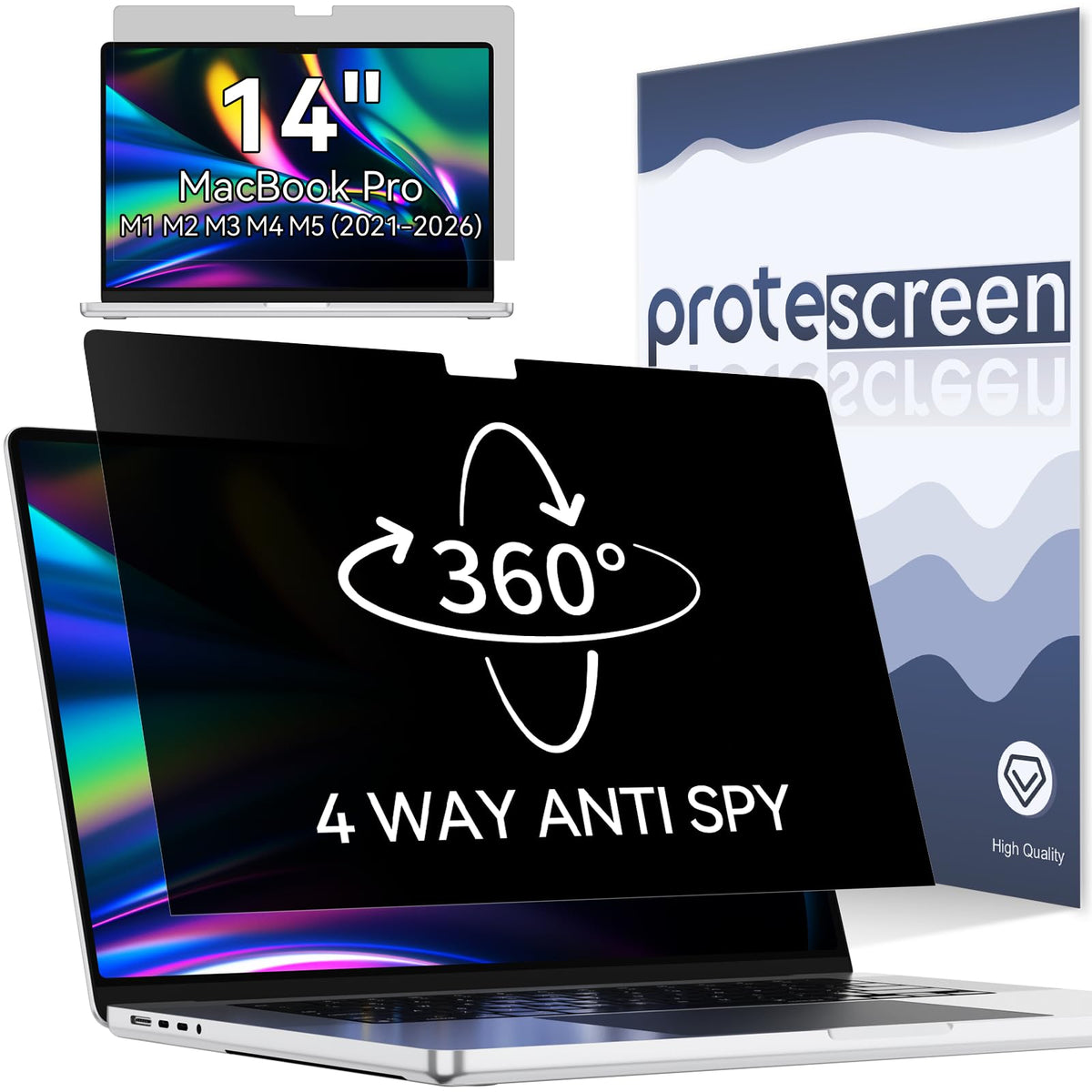 Privacy Screen Protector Compatible with iPad Pro 12.9 Inch 2018 2020 2021 2022, Anti Glare Blue Light Spy Filter Private, High Sensitive Bubble-Free Easy Install Black Security Screen Shield
