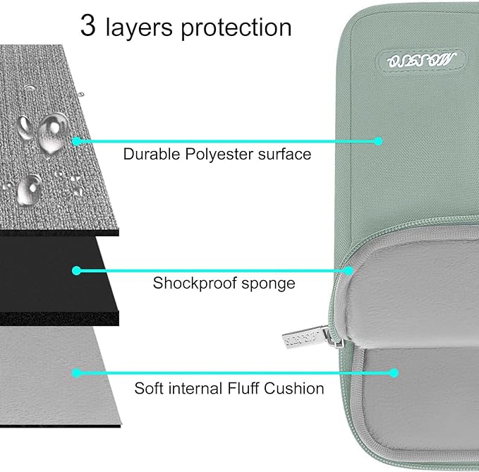 MOSISO Laptop Case 15 inch, 15 inch Laptop Sleeve Compatible with MacBook Air 15 M4 A3241 M3 A3114 M2 A2941 2025 2024 2023,Dell XPS 15,Polyester Vertical Computer Sleeve Bag with Pocket, Antique Green