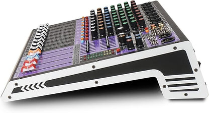 Sound Town 8-Channel Professional Audio Mixer with 99 DSP, USB MP3 Bluetooth, Dual 7-band EQ, 48V Phantom Power & Mute, Recording (TRITON-TX802)