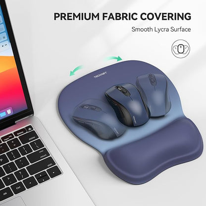 TECKNET Gel Mouse Pad with Wrist Rest, Ergonomic Office Mousepad with Wrist Support - Non-Slip & Smooth Surface Comfortable Desk Accessories Mat for Office, Gaming and Study - Gradient