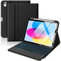 MoKo Touch Keyboard Case for iPad (A16) 11th/10th Gen,Nosegay Pink