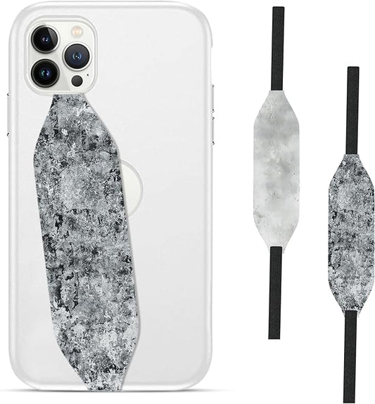 Switchbands Phone Grip Strap - Reversible Finger Holder for Phone Back, Customizable Anti-Slip Design, Wireless Charging Compatible Detachable Holder for iPhone - White