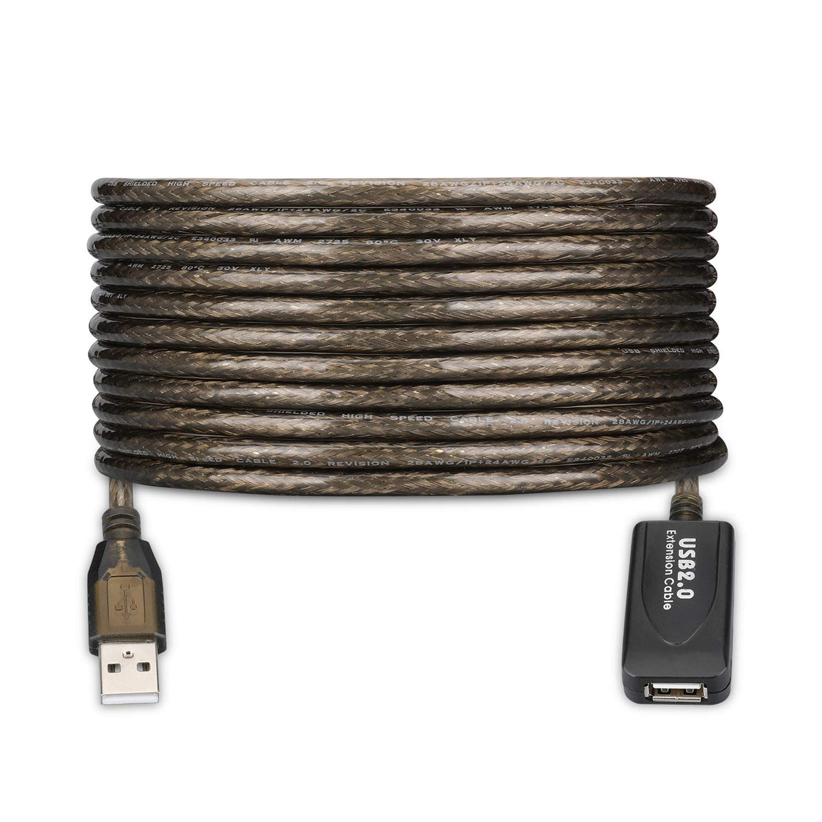 LDKCOK USB 2.0 Type A Male to A Female Active Repeater Extension Cable 50ft, High Speed 480 Mbps
