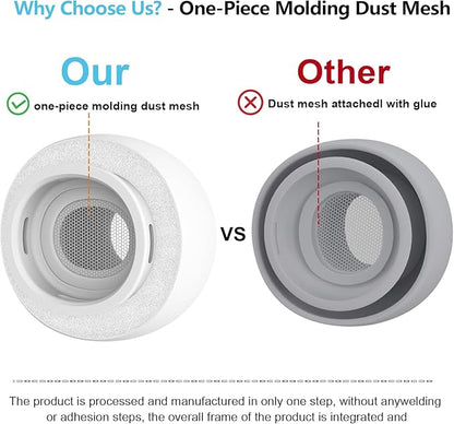 Compatible with AirPods Pro 2nd/1st Generation Silicon+Memory Foam Replacement Ear Tips,with Noise Reduction Hole &Built-in dust Guard Screen,for USB-C Charging Case-3 Sizes (S/M/L)