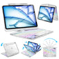 SIBEITU Clear Keyboard Case for iPad Pro 13 Inch M5 2025 M4 2024, White