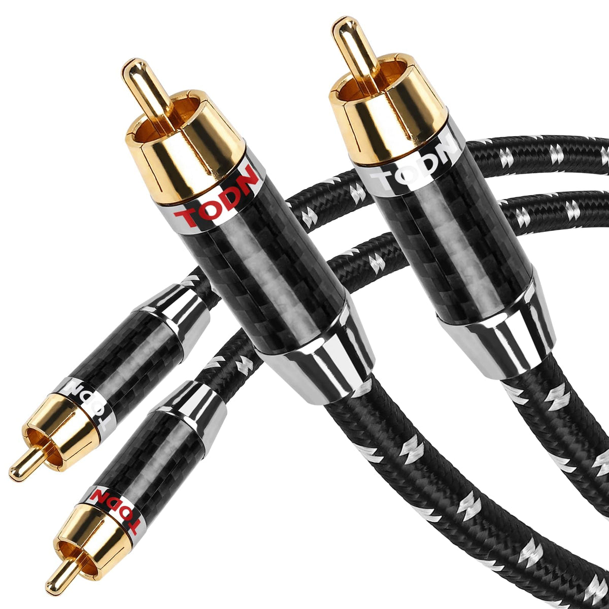 TODN RCA Cables Audiophile 3ft HiFi Stereo Shielded for Car/Home Audio