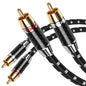 TODN RCA Cables Audiophile 3ft HiFi Stereo Shielded for Car/Home Audio