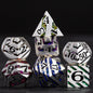 Maywin Luxury Inlay Metal Dice Set, Heavy Zinc Alloy Dice with Decorative Inlay for DND & RPG Games