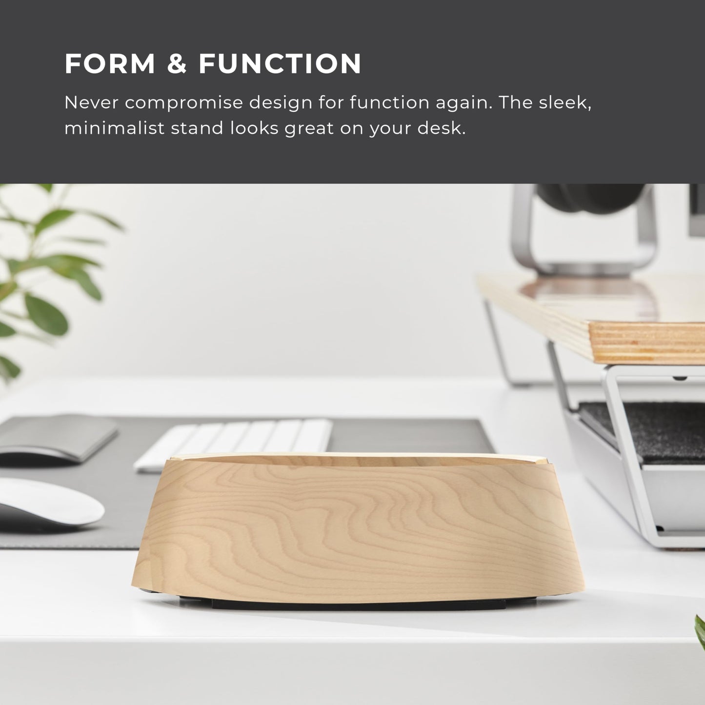 HumanCentric Vertical Laptop Stand in Maple Wood, Adjustable