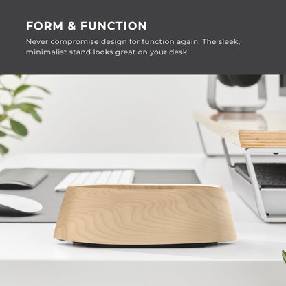 HumanCentric Vertical Laptop Stand in Maple Wood, Adjustable