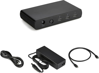 Amazon Basics Thunderbolt4/USB4 Docking Station, 3X Downstream TBT4 (Dual Display), 1xUSB A 3.1, Black, ‎4.76 x 2.84 x 0.86 inches