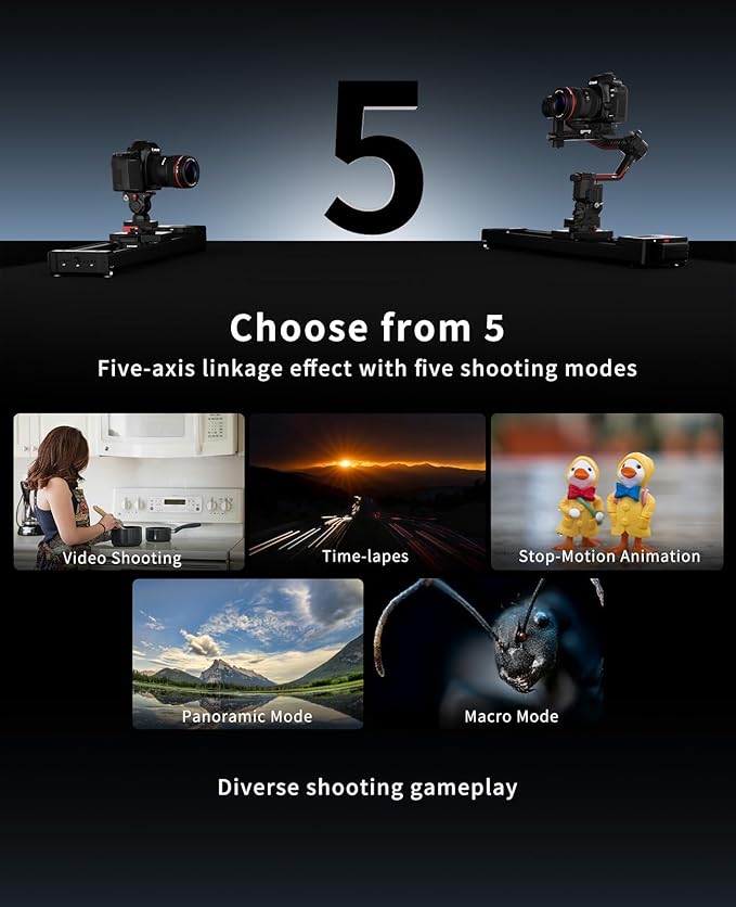 IFOOTAGE Shark Slider Nano II-660 (26 inch) Motorized Camera Shark Slider,Mobile APP/IPS Touch Screen Control,360°Panoramic Shooting,Ultra-Silent,Load up to 7.7lbs