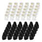 MECCANIXITY 60pcs Cat6 RJ45 Pass Through Connectors, RJ45 Connector 8P8C Gold Plated Plugs with 60pcs Black Strain Relief Boots for Solid or Stranded UTP Ethernet Cable, 1.1mm