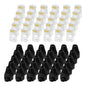 MECCANIXITY 30pcs Cat6 RJ45 Pass Through Connectors, RJ45 Connector 8P8C Gold Plated Plugs with 30pcs White Strain Relief Boots for Solid or Stranded UTP Ethernet Cable, 1.1mm