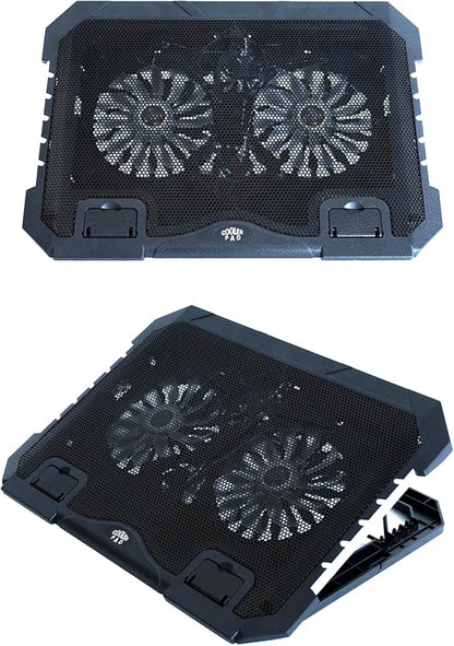 RGB Gaming Laptop Cooling Pad 17-12Inch 4Fans (Customized RGB Sidelight with Switch,Laptop Fan Speed Adjustable,5 Heights Adjustment with Phone Holder)Fit Apple MacBook Laptop Fan Cooling Pad