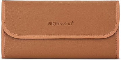 PROfezzion 4-Pocket Foldout Filter Pouch for 82mm Camera Lens Round Filter, Shock Resistant & Anti Scratch Photography Filter Case, Filter Carry Case with Microfiber Cleaning Cloth