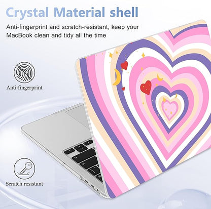for MacBook Pro 16 inch Case 2019 2020 Release Model A2141, Plastic Hard Shell Cover with Keyboard Cover & Screen Protector for MacBook Pro 16 inch with Touch Bar & Touch ID, Wildflower Heart