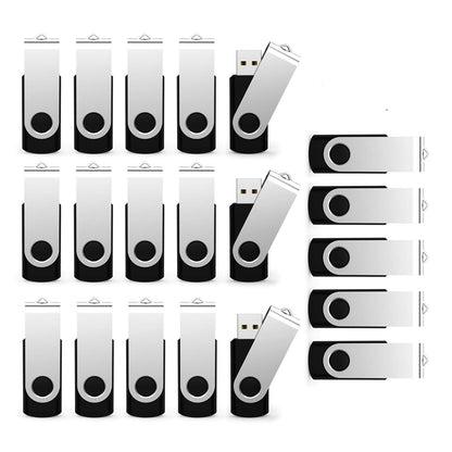 Maspen 20 Pack 8GB USB Flash Drive 2.0 Bulk USB Thumb Drives Memory Stick Jump Drive Zip Drives (8GB, 20 Pack)