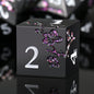 DNDND Metal Dice Set D&D, 7 die Metallic Polyhedral Dice Set with Gift Metal Box and Gold Number for DND Dungeons and Dragons Role Playing Games (Black and Gold)