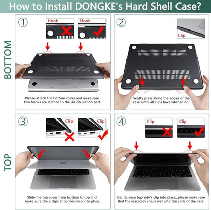 DONGKE for M4 MacBook Pro 16 Inch Case 2024 2023 2021 A3403 A3186 M3 A2991 M2 A2780 M1 A2485 Pro/Max Chip, Plastic Hard Shell Case & Keyboard Cover for Mac Pro 16 with Touch ID, Golden Wave