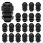 Bonsicoky 1/2" NPT Nylon Cable Glands, Grey, 10 Pcs