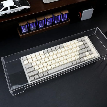 Keyboard Cover Acrylic Keypad Cover: Cabilock Clear Keyboard Dust, Anti Cat, Protector for Desktop, Prevent Cats from Touching (18.5x5.9x1.8 inch)
