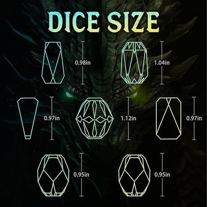 Metal DND Dice Set, Dungeons and Dragons DND Dice of 7 RPG Dice Set Metal Unique Cool Polyhedral D and D Dice with Cardboard Box for Role Playing Games TTRPG Gifts (Blue Yellow)