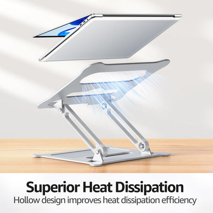 Urmust Adjustable Laptop Stand for Desk, 10-15.6“ Laptop Riser, Silver