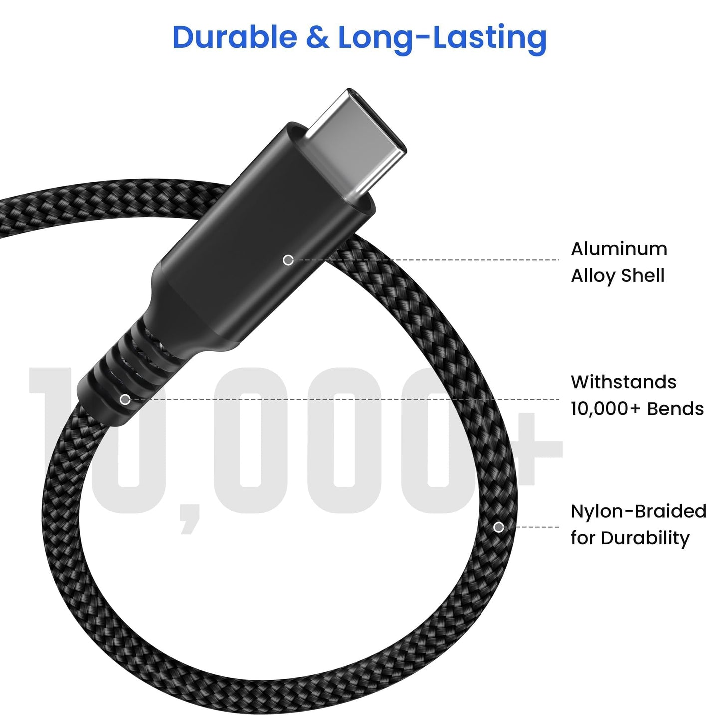 Elebase for Samsung Galaxy Z Fold Flip 7 USB C Charging Cord 6.6FT with Adapter,Type C 60W PD Fast Charger Cable for Z Fold Flip 7 6 5 5G,S25,A56 A55 A54 A36 A26 A16,Tab S11 S10 9 A9 A8 Lite,Note 20