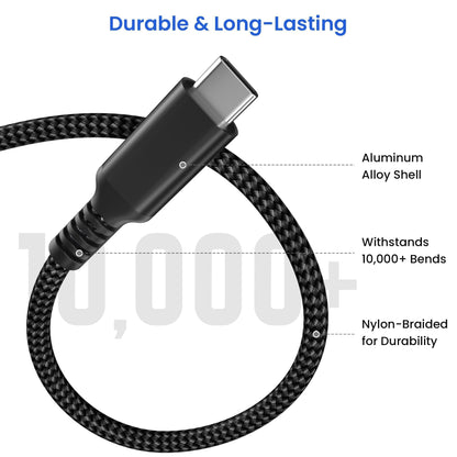 Elebase for Samsung Galaxy Z Fold Flip 7 USB C Charging Cord 6.6FT with Adapter,Type C 60W PD Fast Charger Cable for Z Fold Flip 7 6 5 5G,S25,A56 A55 A54 A36 A26 A16,Tab S11 S10 9 A9 A8 Lite,Note 20
