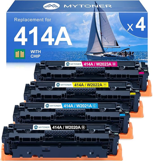 414A Toner Cartridges 4 Pack for HP 414A 414X MFP M479fdw M454dw (BCMY)