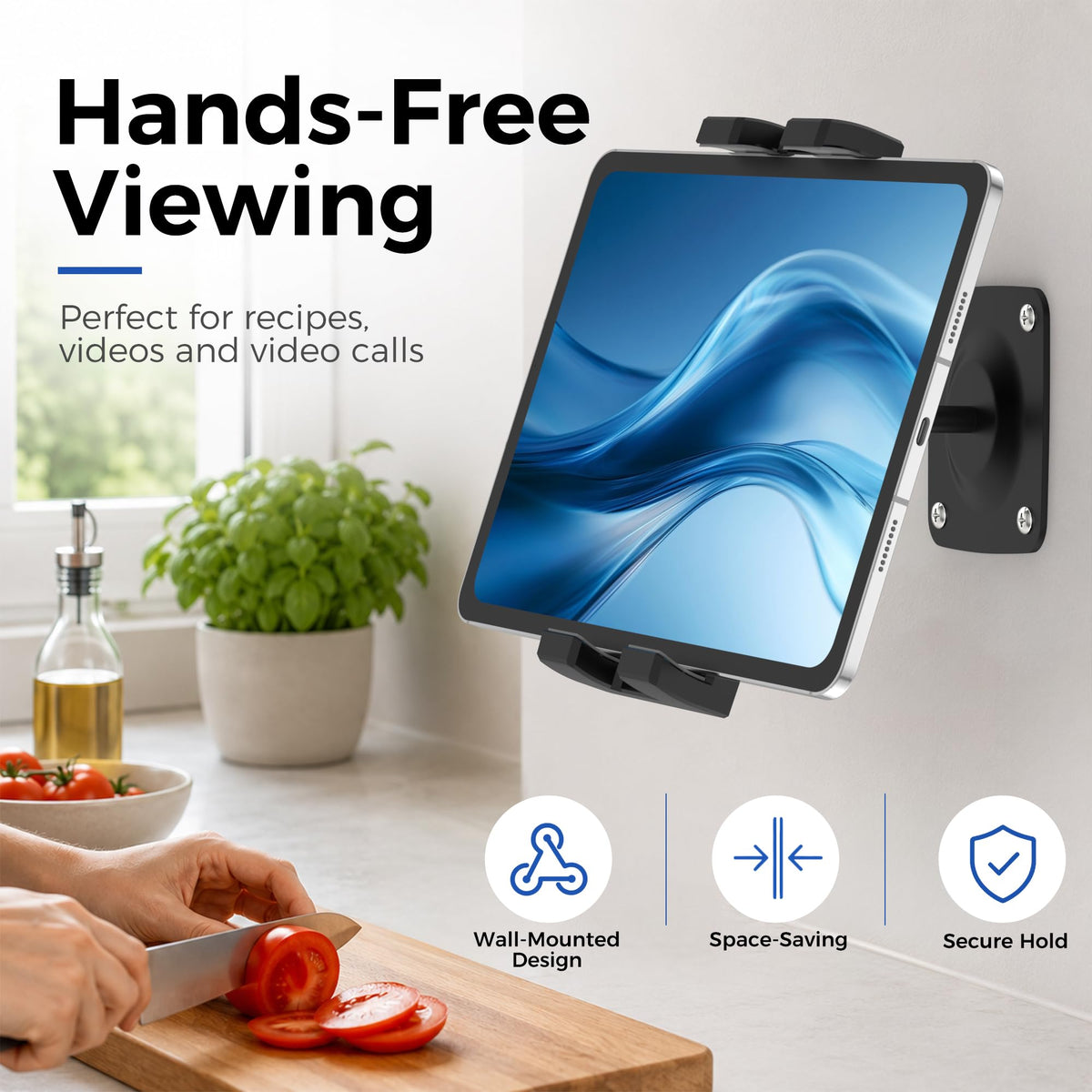Keuvirya iPad Wall Mount, Universal 360° Rotating Tablet Wall Mount Holder