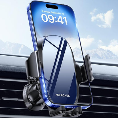 miracase Upgraded-2nd Generation Universal Phone Holders for Your Car, Hands Free Air Vent Car Phone Holder Mount Compatible with iPhone 16/15/14/13/12/11 Series and All Phones
