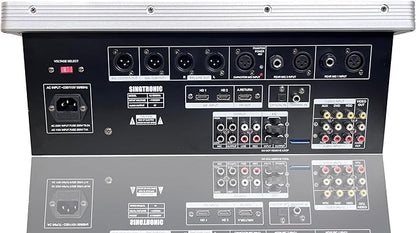 Singtronic KJ-5000Mix Professional Karaoke Console Mixer | HDMI ARC, Optical, Bluetooth, USB Recording, 8-Band EQ, Anti-Feedback, BBE DSP Processor, Rack-Mountable DJ/KJ Mixer