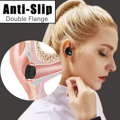 Double Flange Ear Tips for Beats Studio Buds Replacement Earbuds Tips for Beats Studio Buds+/Fit Pro/Solo Buds Earbuds Fit Beats Earbuds, 6 Pairs LMS Black