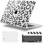 Lepeoac Case for MacBook Pro 13 inch Case M2 2022-2016 A2338 M1 A2251 A2289 A2159 A1989 A1708 A1706, Plastic Hard Shell + Keyboard Cover + Dust Plug, Happy Emoji