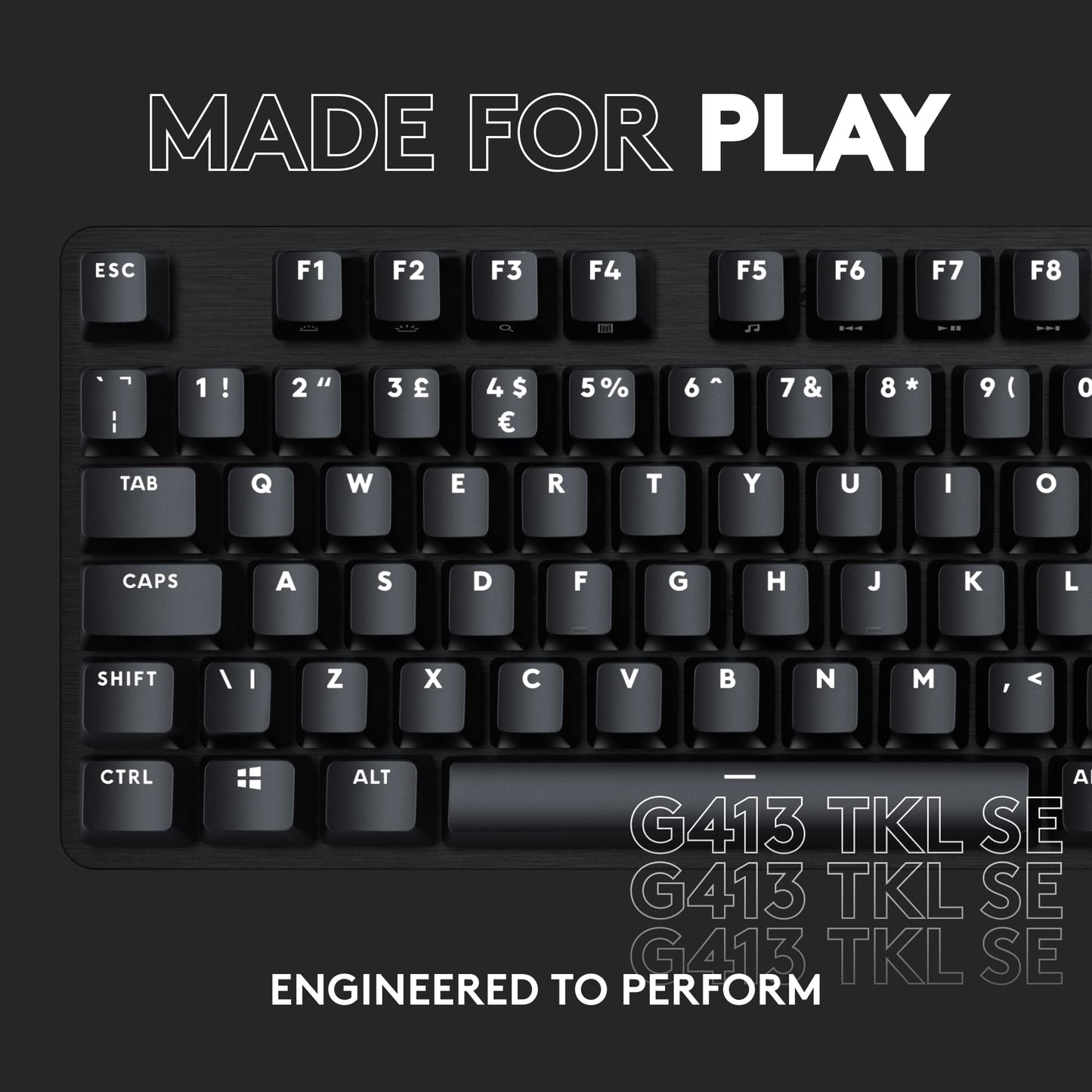 Logitech G413 TKL SE Mechanical Gaming Keyboard - Black