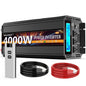 3000W Power Inverter 12V DC to AC 110V/120V (Peak) 6000W Converter 3 sockets car Inverter with Remote Control and LED Display 3.4A USB Port