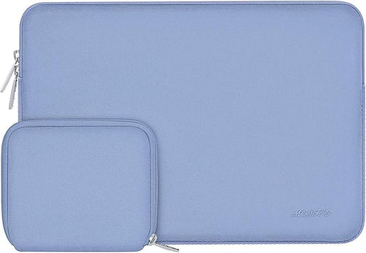 MOSISO Laptop Case 16 inch, 15-15.6 inch Laptop Sleeve Bag Compatible with MacBook Pro 16 M5 M4 M3 M2 M1, HP Acer Dell Lenovo ASUS Notebook, Neoprene Computer Sleeve Bag with Small Case, Serenity Blue