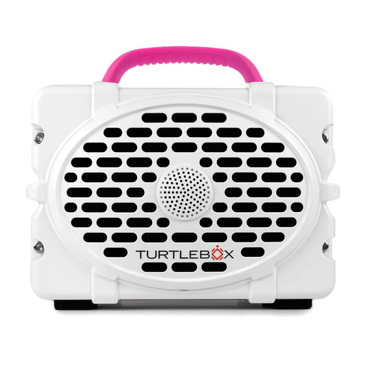 Turtlebox Original Gen 3: Portable Outdoor Bluetooth Speaker – Ultra-Loud (120dB), Waterproof (IP67), Rugged, Impact-Resistant, 3-Day Battery | Party Mode: Unlimited Pairing Stereo, White/Pink