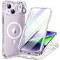 Miracase for iPhone 13 Case 6.1'',Full-Body Magnetic Clear Bumper Case with Built-in 9H Tempered Glass Screen Protector,Military Drop Protection Outdoor Phone Case — iPhone 14