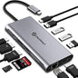 Docking Station, USB C Hub UtechSmart 12 in 1 USB C Dock Triple Display with 2 * 4K@60Hz HDMI, Displayport, 100W PD, 4 USB Ports, RJ45 Ethernet, SD/TF for MacBook, Dell, HP, Lenovo, Huawei