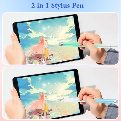Stylus Pens for Touch Screens, 2 in 1 Magnetic Disc Stylus Pen for iPad with Magnetic Cap, Tablet iPad Pencil Compatible with iPhone/Pad/Android/Microsoft/Surface All Capacitive Touch Screens