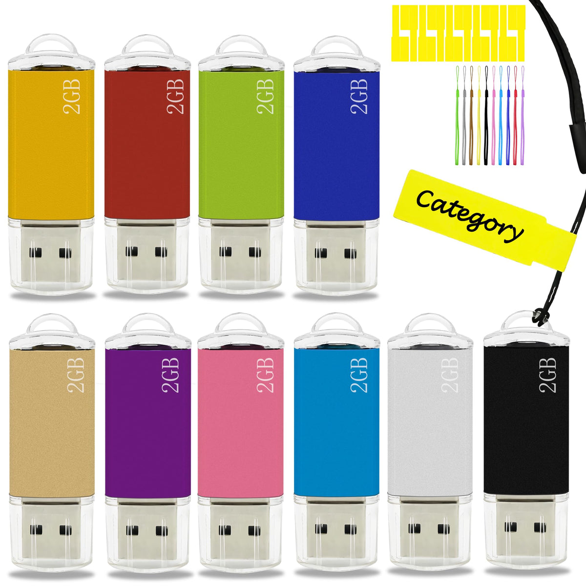 USB Flash Drive 16GB 20 Pack Nicepicten Bulk USB Stick 2.0 Thumb Drive Pack