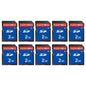 INDMEM 2GB SD Card, 10 Packs Class 4 2GB Flash Memory Card MLC Standard Secure Digital Cards Camera Card